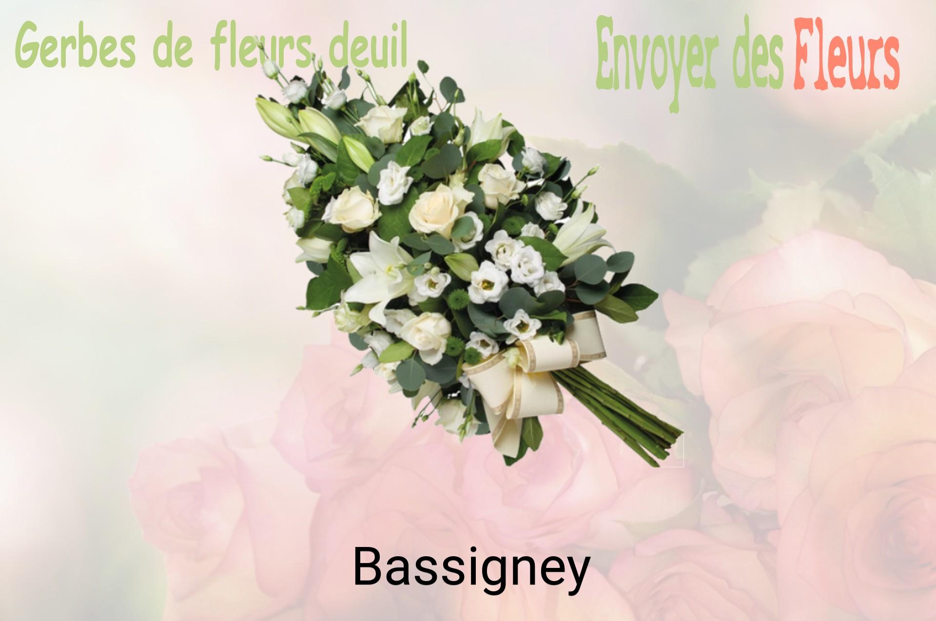 Gerbe de fleurs de deuil livrée à Bassigney